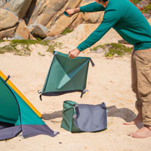 orang Mendaki Pantai Portabel Lipat Tenda pengaturan otomatis Popup Tenda Berkemah Instan Luar Ruangan Tahan Air 3-5