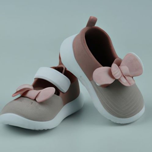 shoes flying weaving cute soft shoes with bowknot soled casual shoes little kids shoes Fashion kids baby toddler