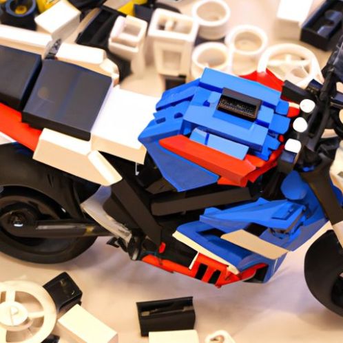 Brinquedos de blocos de construção montados, blocos de construção com crianças montaram blocos de construção de modelos de motocicletas. 2023 nova tecnologia