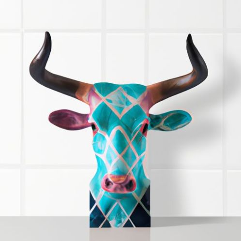 head wall decor for home blank sublimation Home decorative resin bull