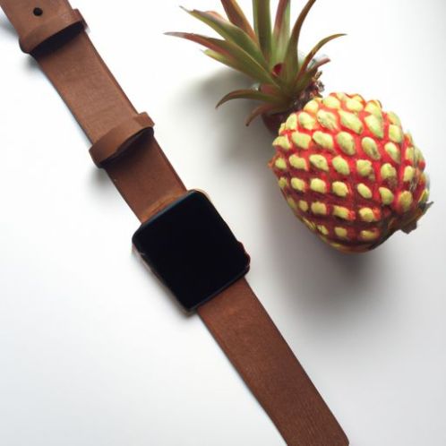 Bracelet de montre en fibre d'accessoires pour Apple Iwatch, dernière conception en cuir durable, feuille d'ananas