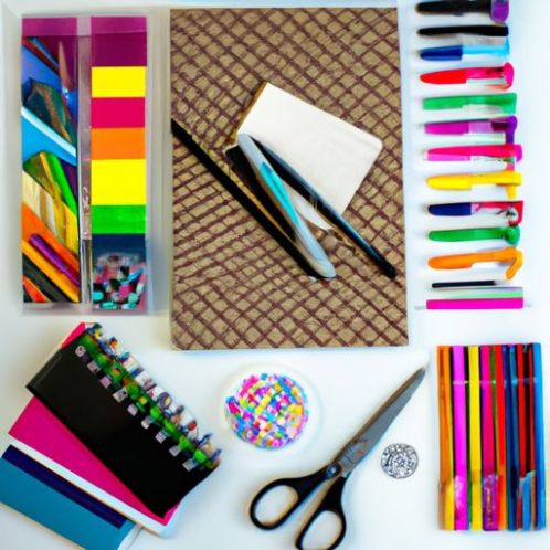 to School Pens Pencils Paper fastener brads stationery set Student Kids School Supplies Bundle Box Back