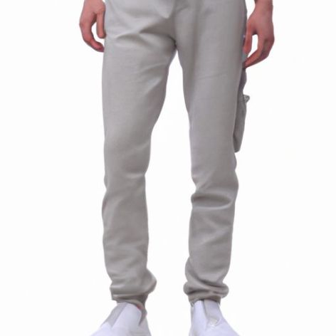 Celana Olahraga Pria Kargo Lurus Bawah Dapat Disesuaikan Celana Lembut Fashion Multi-saku Zip-Fly