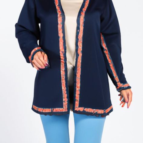 Mantel gaya baru jaket longgar ukuran plus untuk wanita tren fesyen mantel tambal sulam blus kasual Celana jeans panjang musim semi musim gugur kemeja wanita