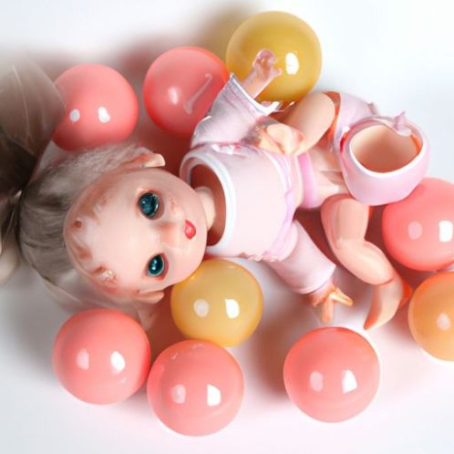 Silicone Reborn Baby Doll mềm nhựa vinyl thực tế Búp bê bất ngờ trong quả bóng cho bé gái (12 chiếc) Đồ chơi bỏ túi mini