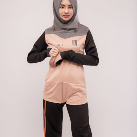 Pakai Hijab Longgar Baju Olahraga Muslim 3 Potong Set Pakaian Lari Islami Set Pakaian Olahraga Muslim Baru 2022