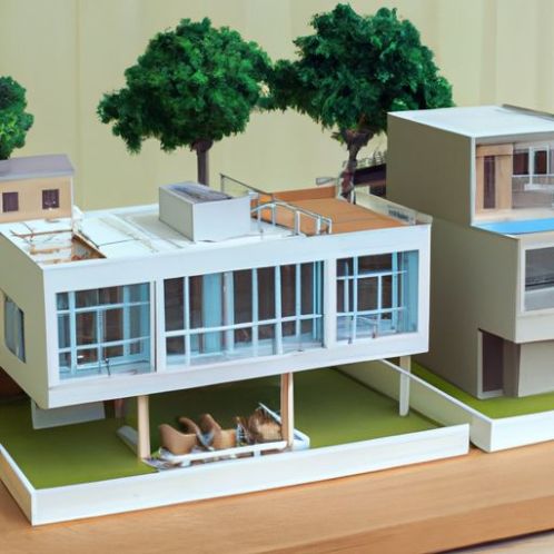 نماذج مصغرة للحاويات الجاهزة للمبنى المعماري لطاولة الرمل للبيع بتصميم داخلي حديث حقيقي