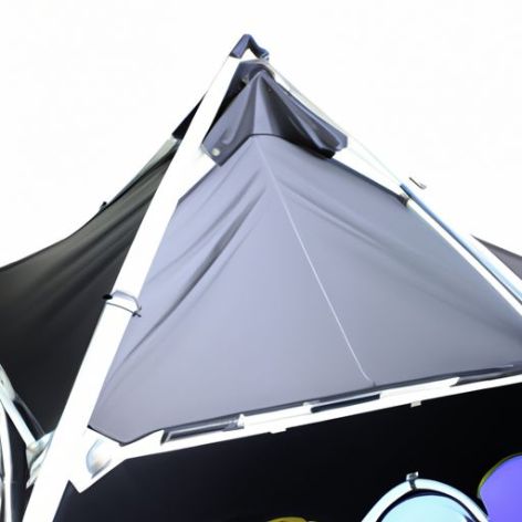 Lều trên cùng Lều siêu nhẹ Sân thượng 4 người Lều ngoài trời trên sân thượng Lều cắm trại chống nước Mái hiên có thể gập lại cho ô tô SUV 2023 Mái nhôm hình tam giác tùy chỉnh mới