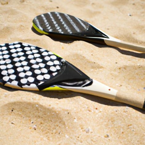 Rostos de fibra de carbono e bolas de críquete de praia Soft EVA Core fornecem controle de precisão e potência raquete de padel 3K
