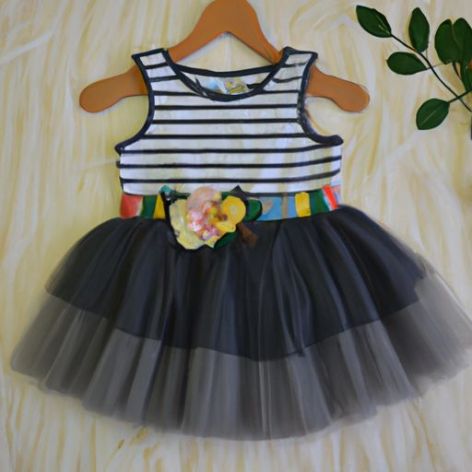 Product Flower Short Sleeve clothing set toddler Dress Baby Girls Style Version Princess Sweet Skirt Korean Kids Clothing Kids's Summer New