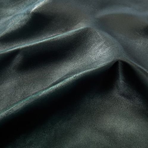 Piel de oveja Negro Verde oliva Súper microfibra de pu Suave para la ropa Cuero genuino de alta gama Sin poliéster Fetal teñido con agua pura