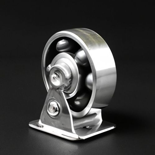 Toutes les tailles de style européen pivotant degré industriel roue pivotante roulette de frein solide en PU avec roulement à billes 80mm 100mm 125mm 160mm 200mm
