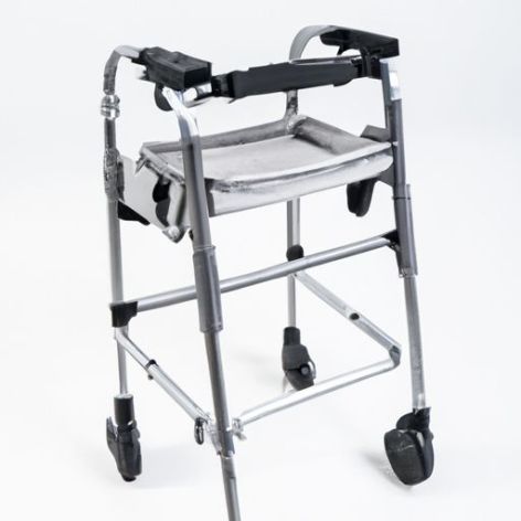 Andador con ruedas de aluminio liviano andador de aluminio plegable para personas mayores y adultos BeiQin1002B Andador con ruedas plegable con asiento –