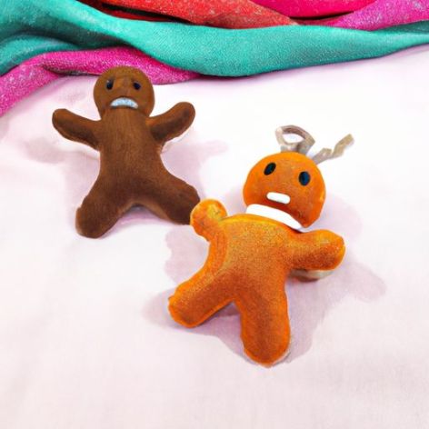 Gingerman Peluş Kolye Zanaat diy zanaat çapraz dikiş Bebek Noel Dekor için Noel Ağacı Kolye Sevimli Asılı