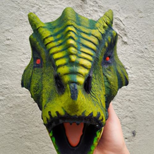 Faible son de respiration jouets de dinosaure masque de dinosaure amusant dents pointues Cosplay masque de dinosaure jouets pour adultes enfants Huiye masque de dinosaure bouche ouverte avec